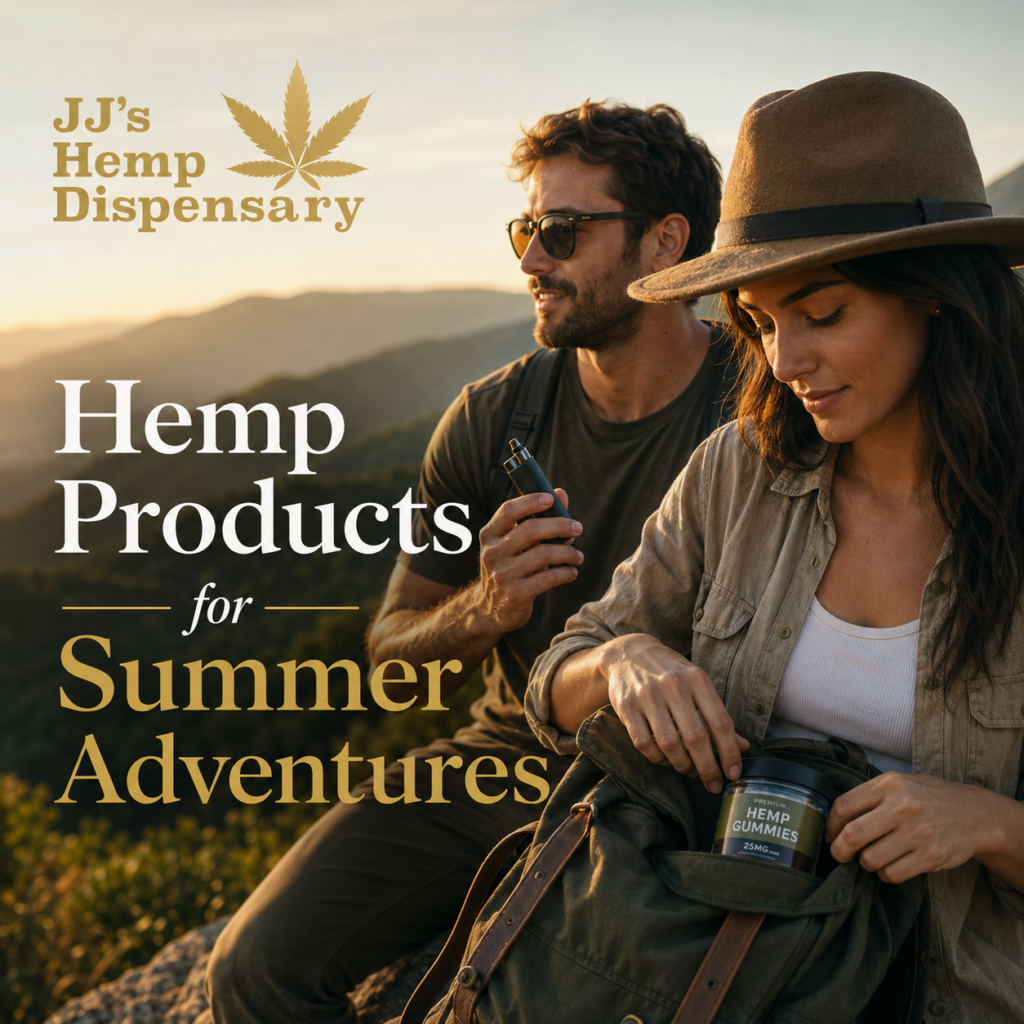 Hemp products for summer adventures at JJ's Hemp Dispensary