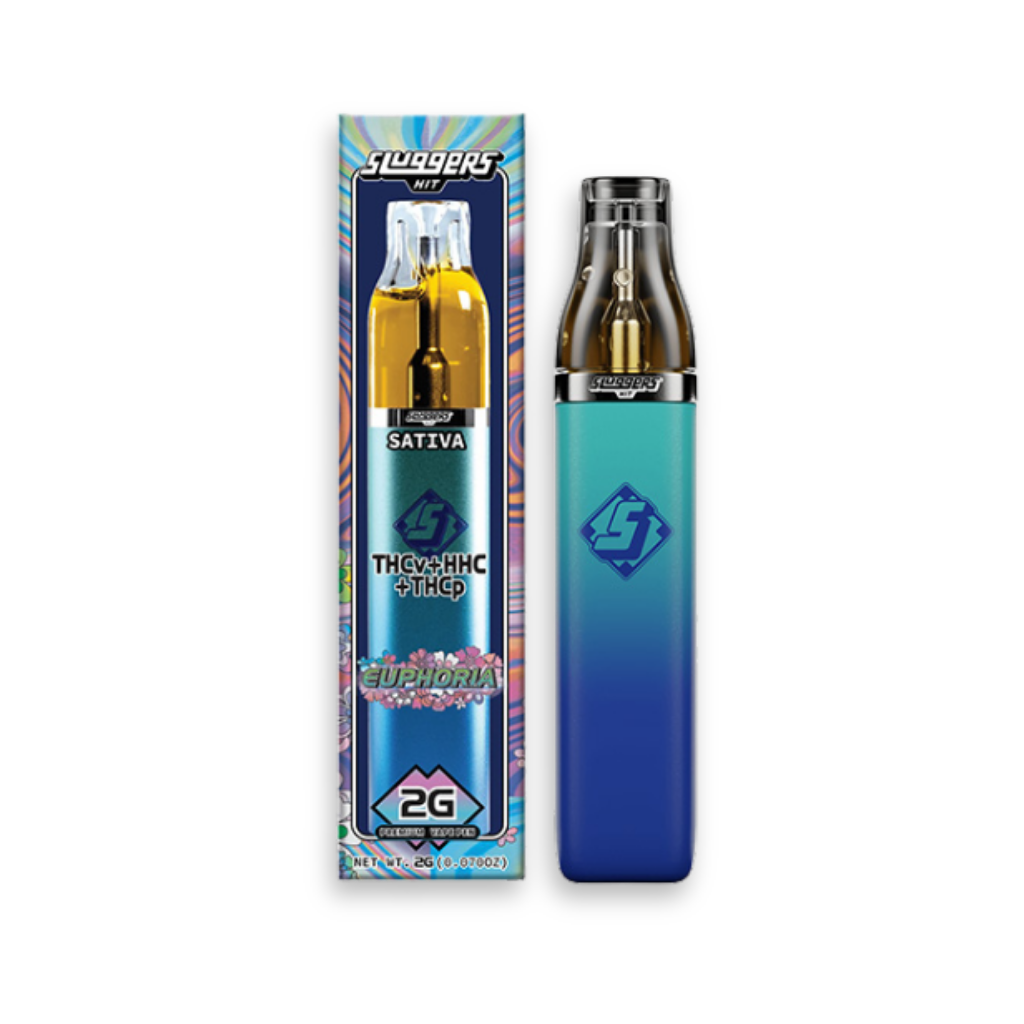 Sluggers Hits 2 Disposable THCH THCP HHC premium hemp vape product available at JJ’s Hemp Dispensary.